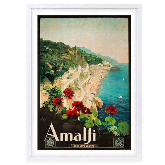 Wall Art's Amalfi Italia Large 105cm x 81cm Framed A1 Art Print