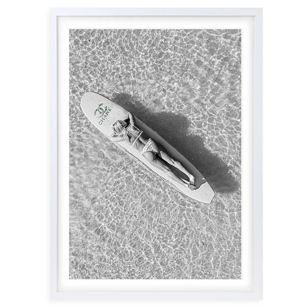 Wall Art's Chanel Floating Surfer Large 105cm x 81cm Framed A1 Art Print