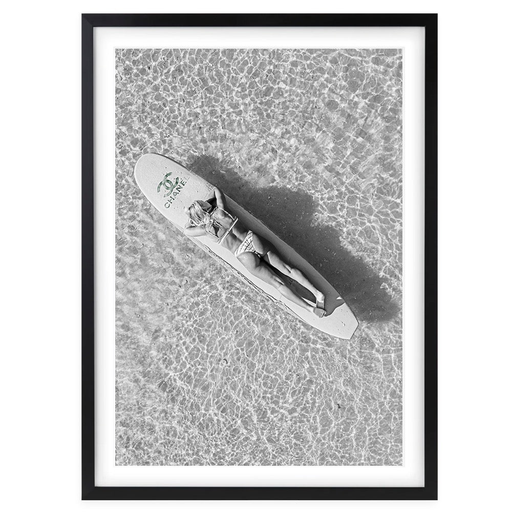 Wall Art's Chanel Floating Surfer Large 105cm x 81cm Framed A1 Art Print