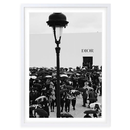 Wall Art's Dior Umbrellas Large 105cm x 81cm Framed A1 Art Print