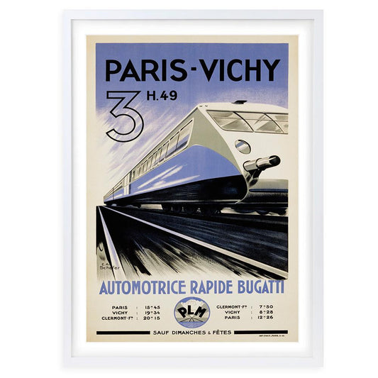 Wall Art's Paris Vichy Large 105cm x 81cm Framed A1 Art Print