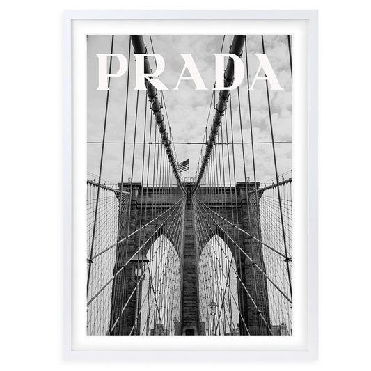 Wall Art's Prada Brooklyn Bridge Framed A1 Art Print