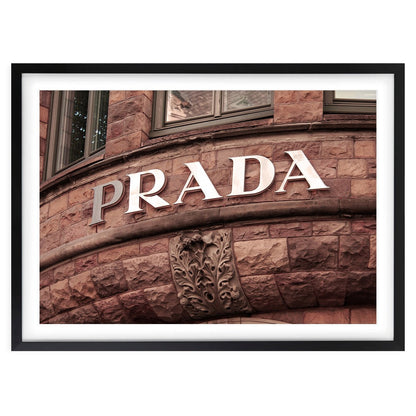 Wall Art's Prada Sign Large 105cm x 81cm Framed A1 Art Print