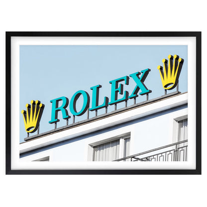 Wall Art's Rolex Sign Large 105cm x 81cm Framed A1 Art Print
