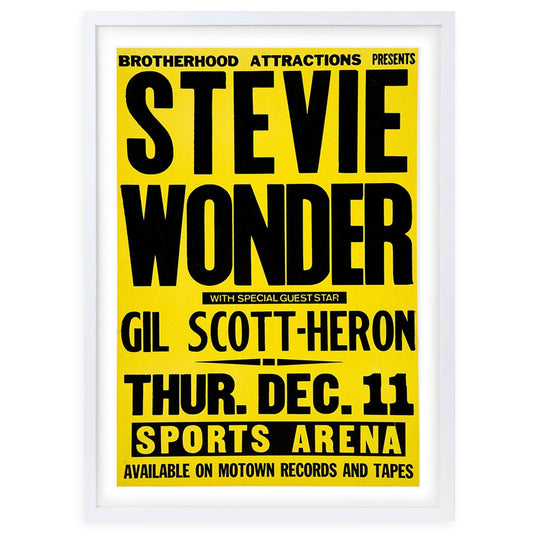 Wall Art's Stevie Wonder - Sports Arena - 1980 Large 105cm x 81cm Framed A1 Art Print