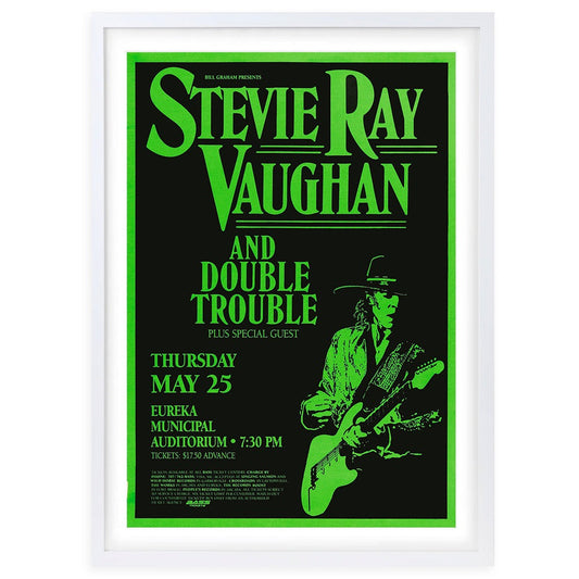 Wall Art's Stevie Ray Vaughan - Double Trouble - 1989 Large 105cm x 81cm Framed A1 Art Print