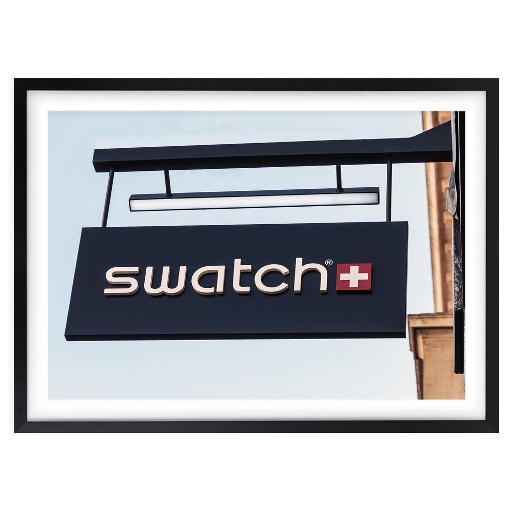 Wall Art's Swatch Sign Large 105cm x 81cm Framed A1 Art Print