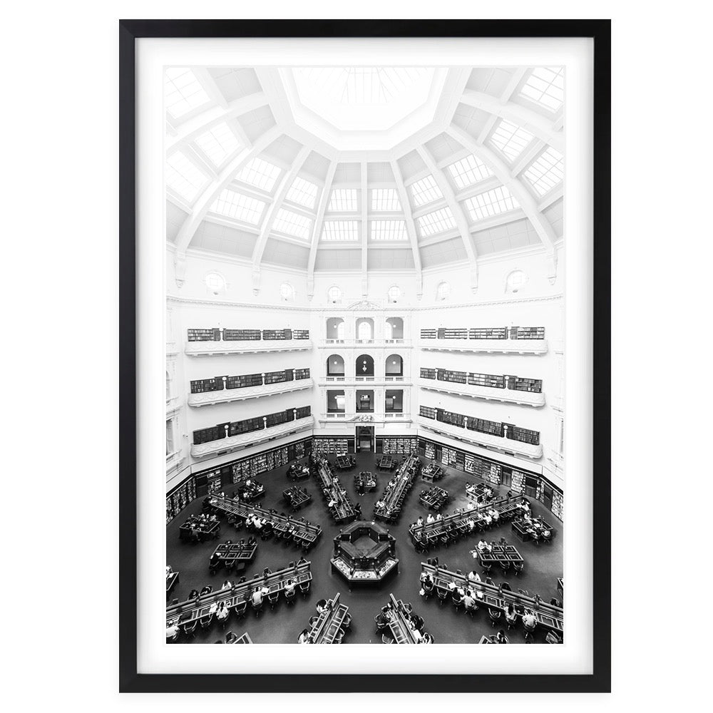 Wall Art's State Library Victoria Large 105cm x 81cm Framed A1 Art Print