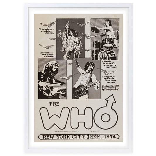 Wall Art's The Who - New York - 1974 Large 105cm x 81cm Framed A1 Art Print