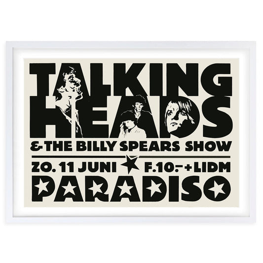 Wall Art's Talking Heads - Billy Spears - 1977 Large 105cm x 81cm Framed A1 Art Print
