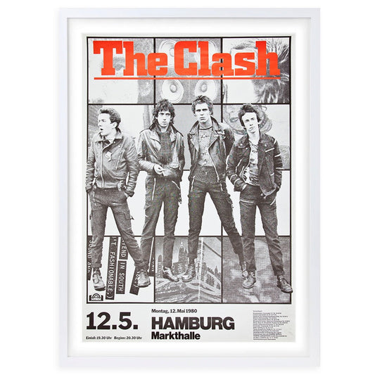 Wall Art's The Clash - Hamburg - 1980 Large 105cm x 81cm Framed A1 Art Print