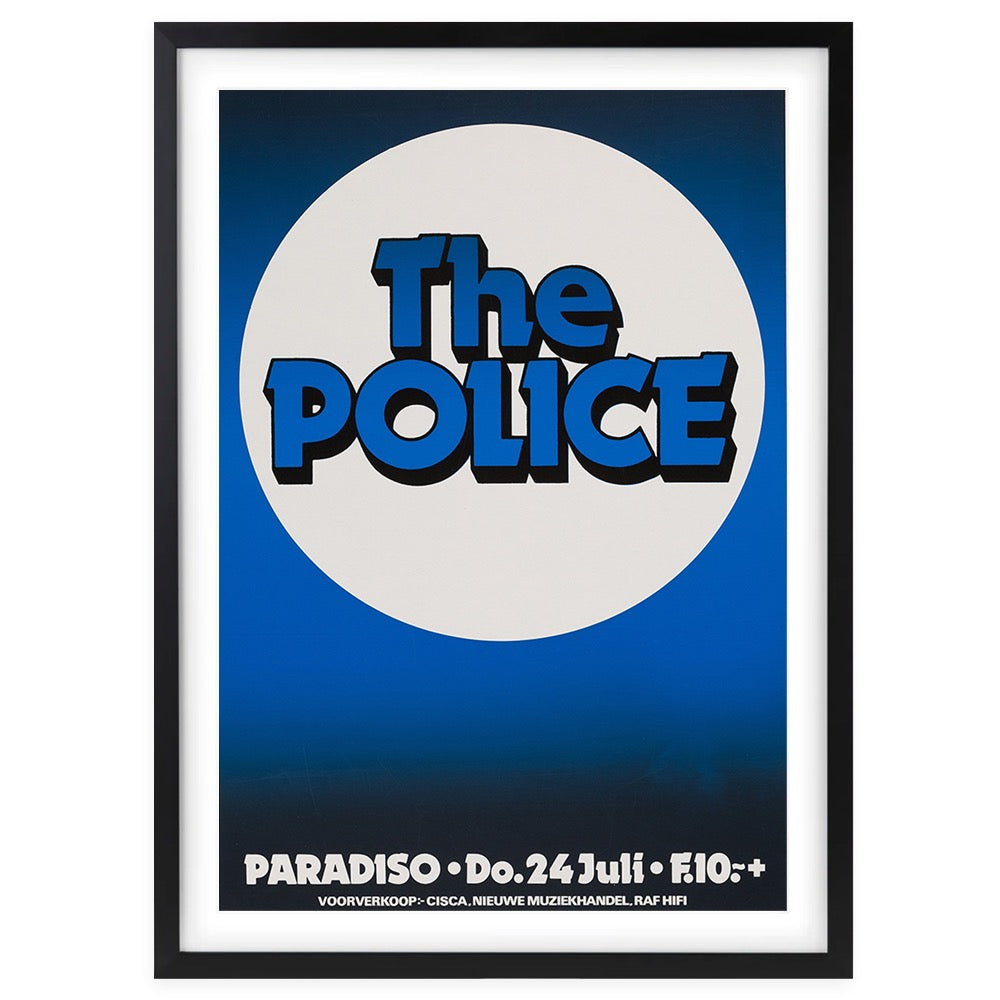 Wall Art's The Police - Paradiso Club - 1980 Large 105cm x 81cm Framed A1 Art Print
