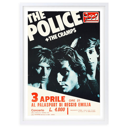 Wall Art's The Police - The Cramps - 1980 Large 105cm x 81cm Framed A1 Art Print