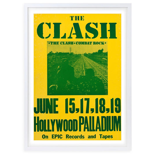 Wall Art's The Clash - Hollywood Palladium - 1982 Large 105cm x 81cm Framed A1 Art Print