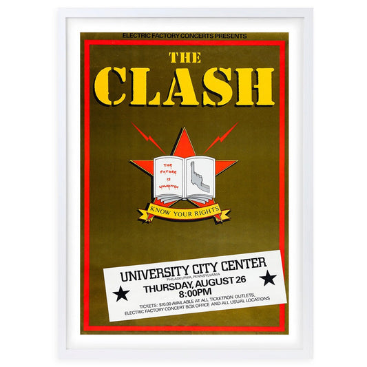 Wall Art's The Clash - Know Your Rights - 1982 Large 105cm x 81cm Framed A1 Art Print