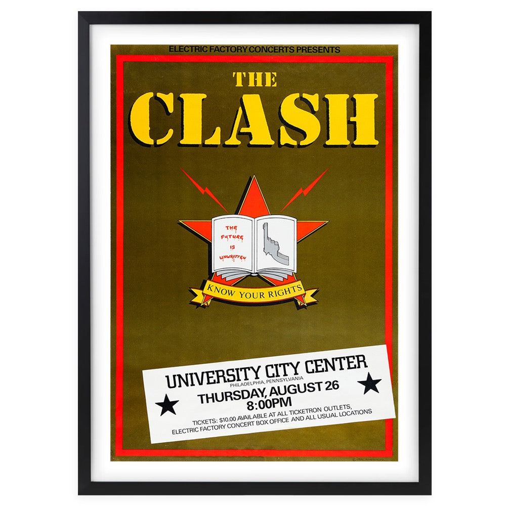 Wall Art's The Clash - Know Your Rights - 1982 Large 105cm x 81cm Framed A1 Art Print