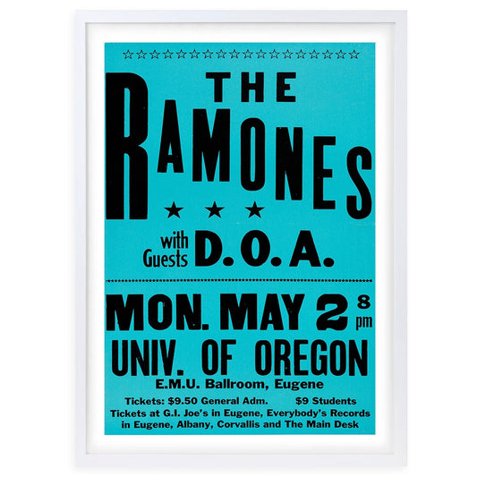 Wall Art's The Ramones - D.O.A. - 1984 Large 105cm x 81cm Framed A1 Art Print