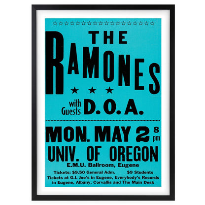 Wall Art's The Ramones - D.O.A. - 1984 Large 105cm x 81cm Framed A1 Art Print