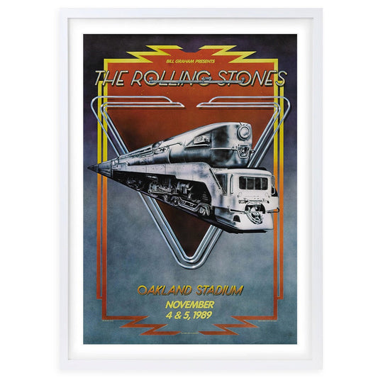 Wall Art's The Rolling Stones - Oakland Stadium - 1989 Large 105cm x 81cm Framed A1 Art Print