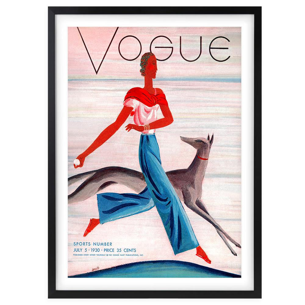 Wall Art's Vogue July 1930 Large 105cm x 81cm Framed A1 Art Print