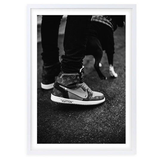 Wall Art's Vuitton Sneakers Large 105cm x 81cm Framed A1 Art Print