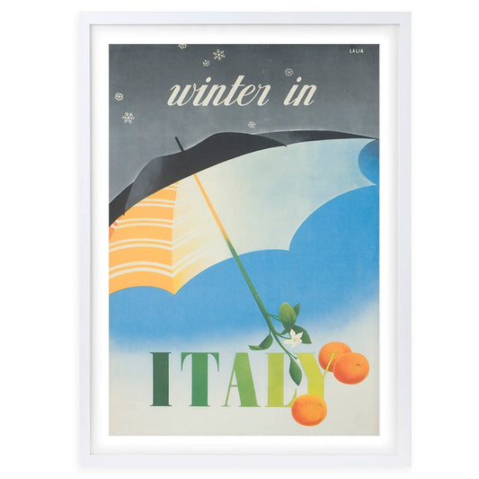Wall Art's Winter In Italy Large 105cm x 81cm Framed A1 Art Print